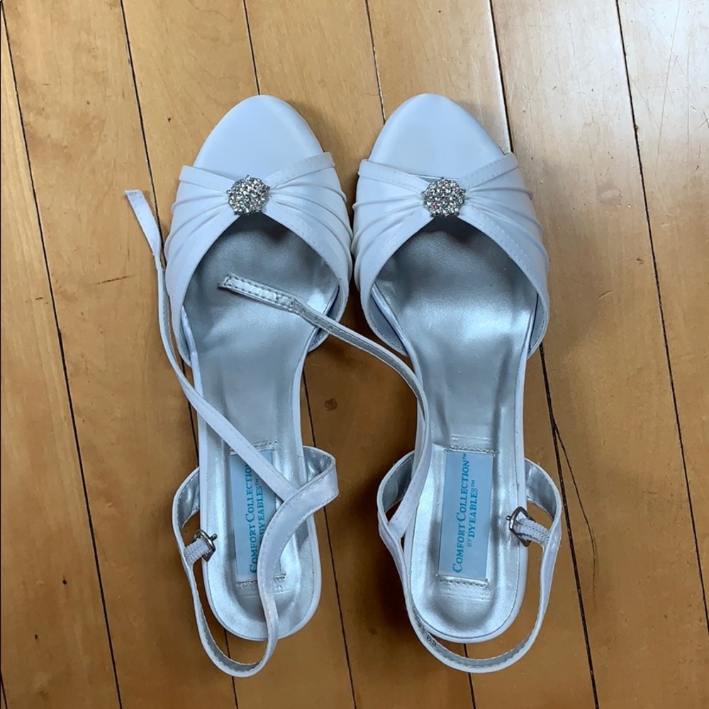 White wedding shoes